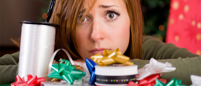 woman stressed over holidays